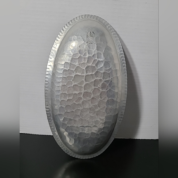 Vintage Trade Continental Mark Hand Wrought Oval Chrysanthemum Tray #5 - Picture 7 of 8